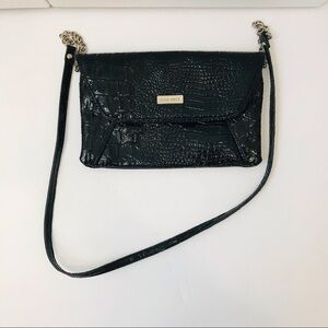 2/$50 NINE WEST Black Mock Croc Chain Strap Shoulder Bag